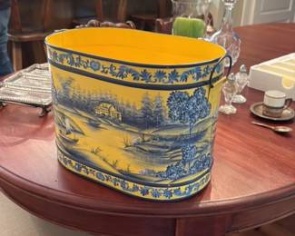 Vintage French Country Scene Ice Bucket