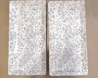 Pair of Chinese Export Blue and White Porcelain Plates