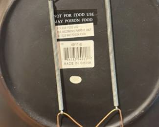 Decorative Metal Serving Tray with Fruit Motifs