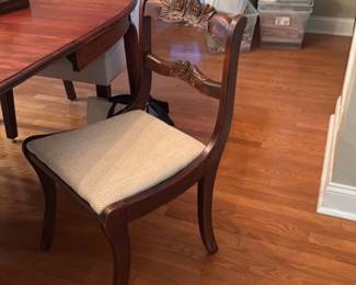 Antique Side Chair with Carved Top Rail