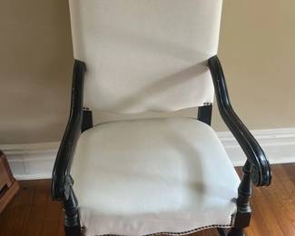 Antique Armchair with Carved Wooden Frame
