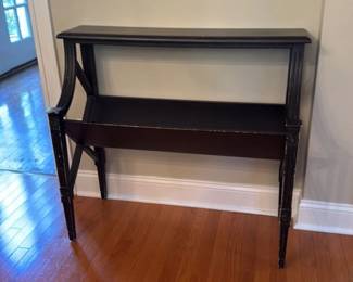 Vintage Black Magazine Rack Table