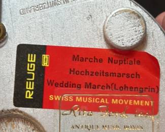 Vintage Wedding March Musical Snow Globe