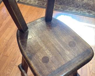 Antique Oak Pub Chairs