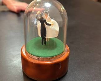 Vintage Wedding March Musical Snow Globe