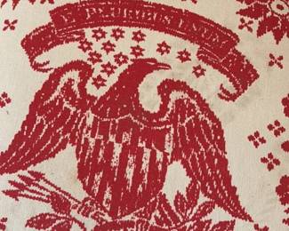 Antique American Eagle Upholstered Chair