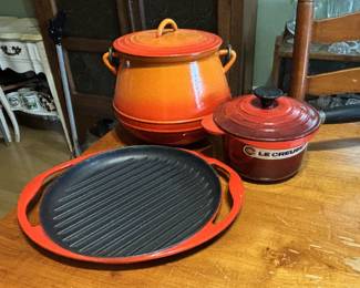 Le Creuset Enameled Cast Iron Cookware Lot