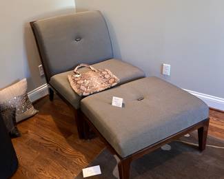 Baker Chair and Ottoman