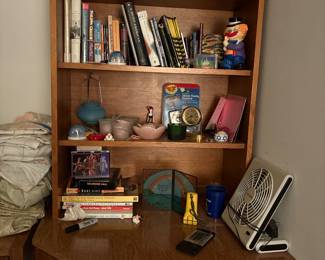 Corner desk and shelves 
