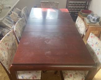Dining table and chairs