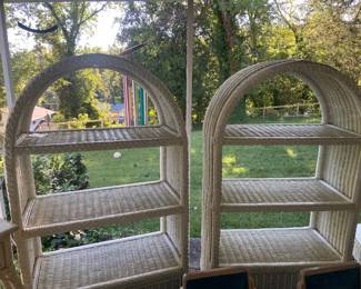 Wicker shelving units