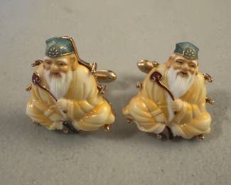 Porcelain Painted Cufflinks