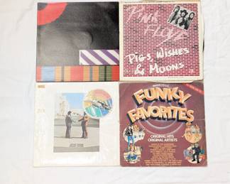 Vintage vinyl records Pink Floyd / The Final Cut, Pink Floyd / Pigs, Wishes & Moons, Pink Floyd / Wish You Were Here, Ronco Presents Funky Favorites