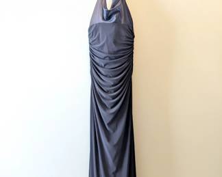 A Laundry by Shelli Segal black slinky halter dress size 6