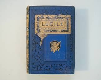 Antique 19th century hardcover book Lucille by Owen Meredith (Robert, Lord Lytton), Hurst & Co. Publishers, NY 