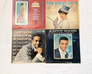Connie Francis / Greatest American Waltzes, Connie Francis / Connie’s Greatest Hits, Johnny Mathis / Wonderful, Johnny Mathis / Love Is Everything
