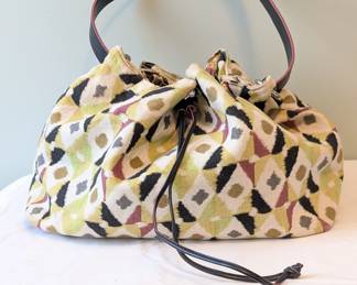 Stephanie Johnson canvas cinch shoulder bag