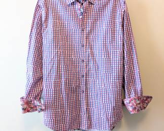 Robert Graham pink and blue checked shirt size M