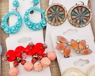 Vintage costume jewelry earrings