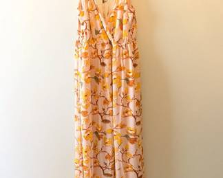 LUSH floral print spaghetti strap tie back maxi dress size L