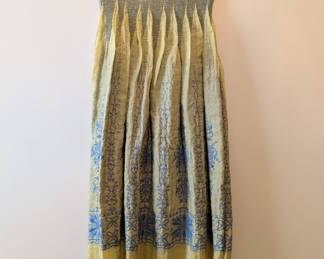 Anthropologie Lapis green gold blue floral dress