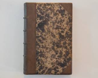 Another view of the antique 1852 hardcover of The Waverly Novels by Sir Walter Scott, Volume V The Monastery—The Abbot; Abbotsford Edition, published by Lippincott, Grambo & Co. Philadelphia 1852   