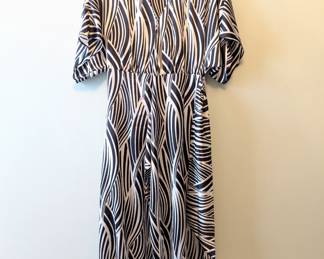 LUSH black and white patterned maxi dress size M