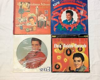 Classic Elvis Presley vinyl albums - Elvis' Christmas Album from 1957 deluxe limited edition, Elvis Volume 3, Elvis's Golden Records