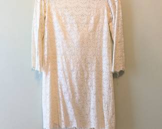 Vintage cream color lace mini dress