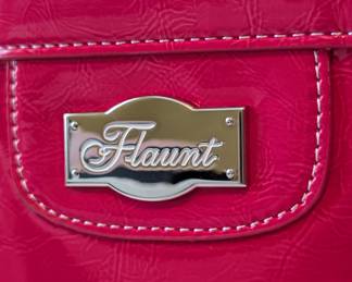 Closeup of the Flaunt by Faith Nicole hot pink patent leather tote bag purse, new with tag / NWT