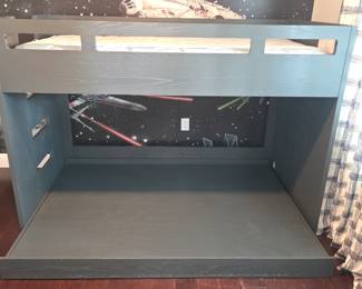 Crate & Barrel Kids Twin Bunk Bed & Full sized base. The base is on wheels. 