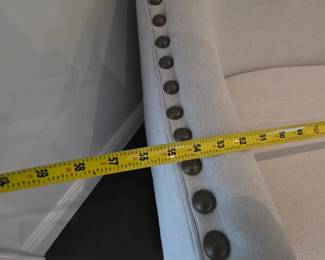 Pottery Barn Harlow Velvet Loveseat width.