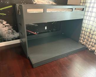 Crate & Barrel Kids Twin Bunk Bed & Full sized base. The base is on wheels. 