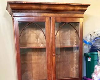 #26 - $850 - 19th century American secretary with drop front - veneer loss on top apron.