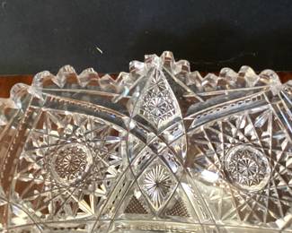 #56 Grouping of 2 crystal bowls. Some chips. $90