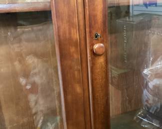 #26 - $850 - 19th century American secretary with drop front - veneer loss on top apron.