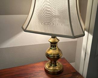 #141 - $150 - Pair of brass table lamps