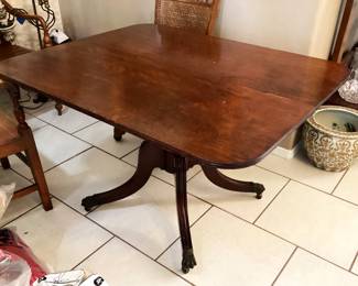 #28 - $600 - 19th century tilt top mahogany table, 47x38 1/2".