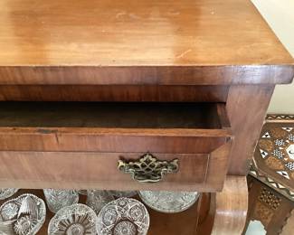 #43 - $800 - American Empire hunting board console, 44x23x46T - handles not original.