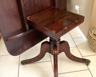 #28 - $600 - 19th century tilt top mahogany table, 47x38 1/2".