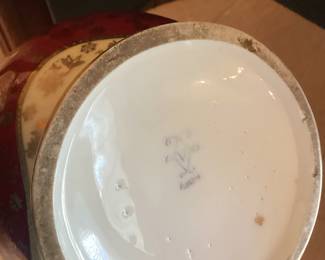 #21 - $100 - Austrian vase by Vienna manufacturer, 14"T, with lady's portrait - some fading on handles.