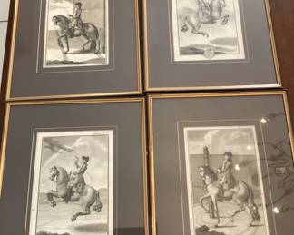 #41 - $200 for set - Set of 4 Spanish etchings, 19th century, black & white, 14x18".