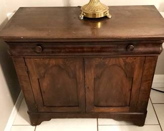 #68 - $125 - Empire small chest, drawer over double door, 36x18x29".