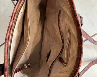#132 - $90 - Brahmin brown leather bag