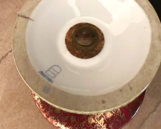 #24 - 120 - Antique Royal Vienna painted porcelain urn with lid, 15" - has chip on side.