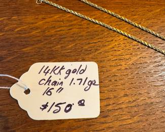 #J11 - $150 - 14Kt gold chain 1.71 gr 16 inch