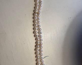 14kt gold clasp double strand pearl bracelet $58