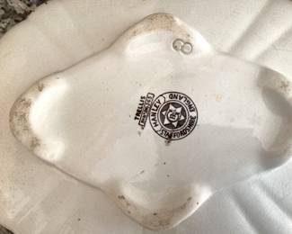 #63 - $100 - 2 Ironstone English serving tureens, brown/blue.