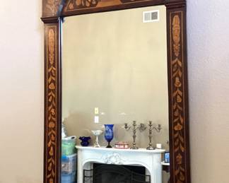 #42 - $450 - Dutch inlaid mirror, 25x48".