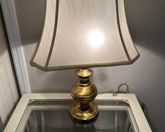 #141 - $150 - Pair of brass table lamps
